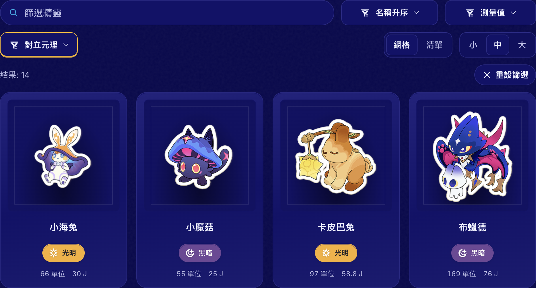 查看元理組合的兩邊